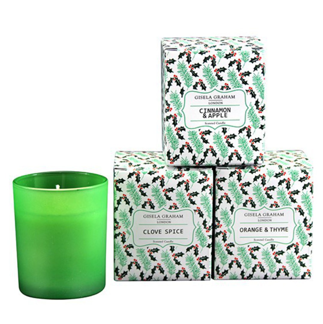 Mini Scented Candle in Green Glass Pot image 0